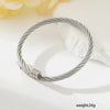 Casual Simple Style Solid Color Solid Color 304 Stainless Steel Braid Unisex Bangle