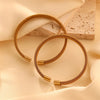 Casual Simple Style Solid Color Titanium Steel 18K Gold Plated Bangle In Bulk