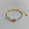 Casual Simple Style Star Daisy Freshwater Pearl Soft Clay Copper Beaded Knitting Inlay Zircon Bracelets