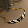 Casual Simple Style Stripe Copper Plating Inlay Zircon 18k Gold Plated Earrings Necklace
