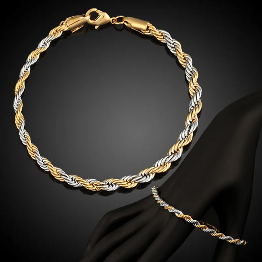 Casual Simple Style Twist Copper Plating Unisex Twisted Cable Bracele