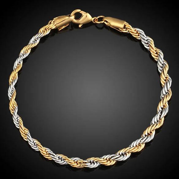 Casual Simple Style Twist Copper Plating Unisex Twisted Cable Bracele