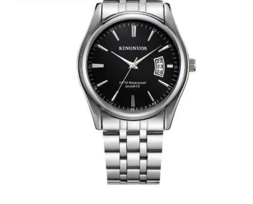 Casual Solid Color Buckle Quartz Men'S Watches