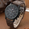 Casual Solid Color Buckle Quartz Men'S Watches
