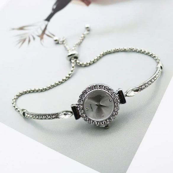 Casual Solid Color Jewelry Buckle Quartz Women'S Watches
