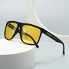 Casual Solid Color PC Polarized Light Square Full Frame Men'S Sunglasses