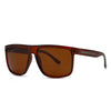 Casual Solid Color PC Polarized Light Square Full Frame Men'S Sunglasses