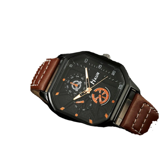 Casual Square Buckle Quartz Men'S Watches