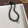 Casual Streetwear Heart Shape Glass Bead Women's Pendant Necklace