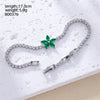 Casual Sweet Heart Shape Flower Butterfly Copper Inlay Zircon Bracelets