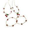 Casual Sweet Simple Style Cherry Crystal Copper Beaded Women'S Bracelets Necklace