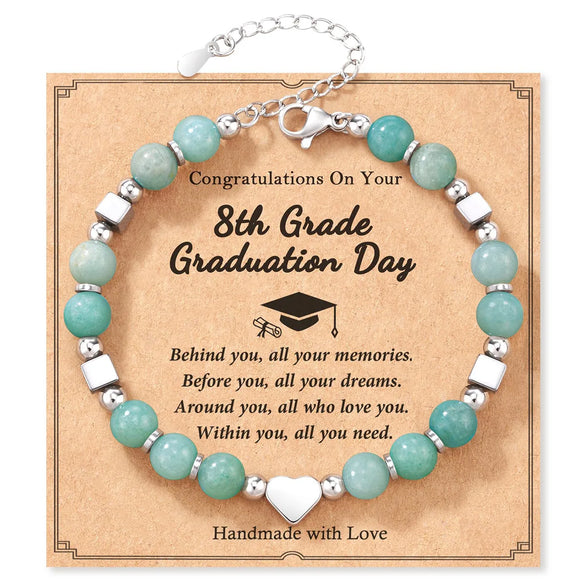 Casual Sweet Simple Style Heart Shape 304 Stainless Steel Natural Stone Wholesale Bracelets