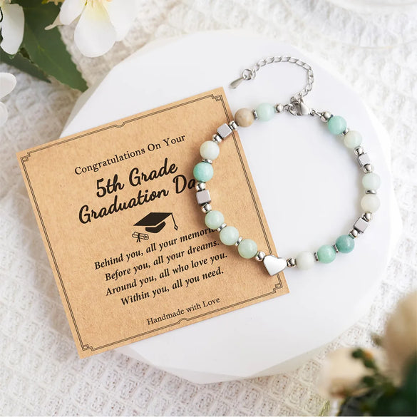 Casual Sweet Simple Style Heart Shape 304 Stainless Steel Natural Stone Wholesale Bracelets