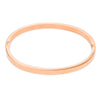 Casual Sweet Simple Style Round Stainless Steel Titanium Steel Plating Metal Button Rose Gold Plated Gold Plated Silver Plated Bangle