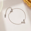 Casual V Shape Titanium Steel Plating Gold Plated Bracelets