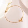 Casual V Shape Titanium Steel Plating Gold Plated Bracelets