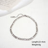 Casual Vacation Simple Style Solid Color 304 Stainless Steel Titanium Steel Chain Unisex Anklet