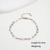 Casual Vacation Simple Style Solid Color 304 Stainless Steel Titanium Steel Chain Unisex Anklet