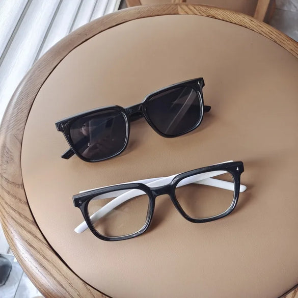 Casual Vacation Solid Color Pc Resin Square Full Frame Kids Sunglasses