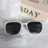 Casual Vacation Solid Color Pc Resin Square Full Frame Kids Sunglasses