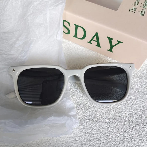 Casual Vacation Solid Color Pc Resin Square Full Frame Kids Sunglasses