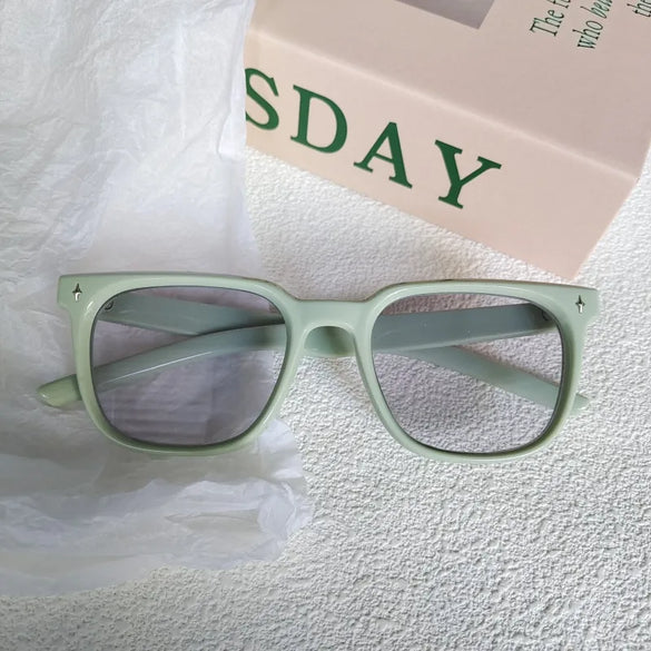 Casual Vacation Solid Color Pc Resin Square Full Frame Kids Sunglasses