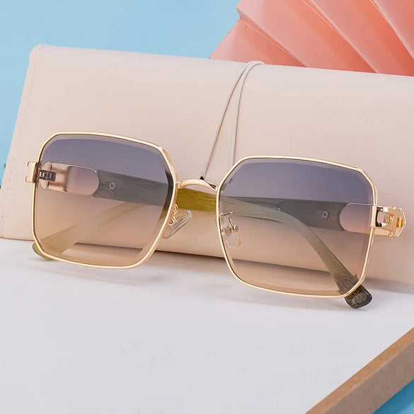 Casual Vacation Solid Color Pc Square Full Frame Women'S Sunglasses