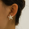 Casual Vacation Starfish Star Earrings Zinc Alloy Gold Plated Electroplated For Women