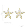 Casual Vacation Starfish Star Earrings Zinc Alloy Gold Plated Electroplated For Women