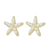 Casual Vacation Starfish Star Earrings Zinc Alloy Gold Plated Electroplated For Women