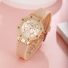 Casual Versatile Style Silicone Strap Quartz Watch For Men With Alloy Case And Round Dial