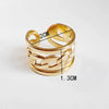 Casual Vintage Style Irregular Stainless Steel Titanium Steel Open Rings
