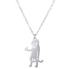 Cat And Dog Titanium Steel Pendant Necklace With Electroplated Animal Zodiac Design Unisex Hip Hop Couple Chain