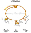 Celestial Moon And Star Zircon Goldplated Stainless Steel Bracelet For Unisex Wear