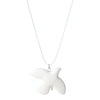 Ceramic Animal Pattern Peace Dove Pendant Necklace With Black Rope And Electroplating Design For Women
