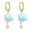 Ceramic Geometric Purely Handmade Ocean Style Earrings For Women