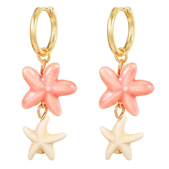 Ceramic Geometric Purely Handmade Ocean Style Earrings For Women