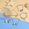 Ceramic Geometric Starfish Shell Fish Pendant Woven Bracelet For Women Electroplated