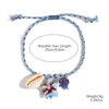 Ceramic Geometric Starfish Shell Fish Pendant Woven Bracelet For Women Electroplated