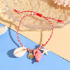 Ceramic Geometric Starfish Shell Fish Pendant Woven Bracelet For Women Electroplated