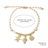 Ceramic Geometric Starfish Shell Fish Pendant Woven Bracelet For Women Electroplated