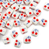 Ceramic Handpainted Printed Cherry Square Beads For Diy Bracelet And Necklace Accessories