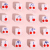 Ceramic Handpainted Printed Cherry Square Beads For Diy Bracelet And Necklace Accessories
