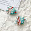 Ceramic Loose Beads Handpainted Goldfish Tropical Fish Retro Style Diy Handmade Jewelry Accessories With Environmental Protection Treatment