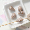 Ceramic Loose Beads Water Drop Pattern Environmentally Friendly For Diy Handmade Jewelry Bracelet Necklace Accessories