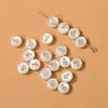 Ceramics Freshwater Shell Doublesided Goldplated Floret Butterfly Moon Star Round Dripping Glue Jewelry Accessories