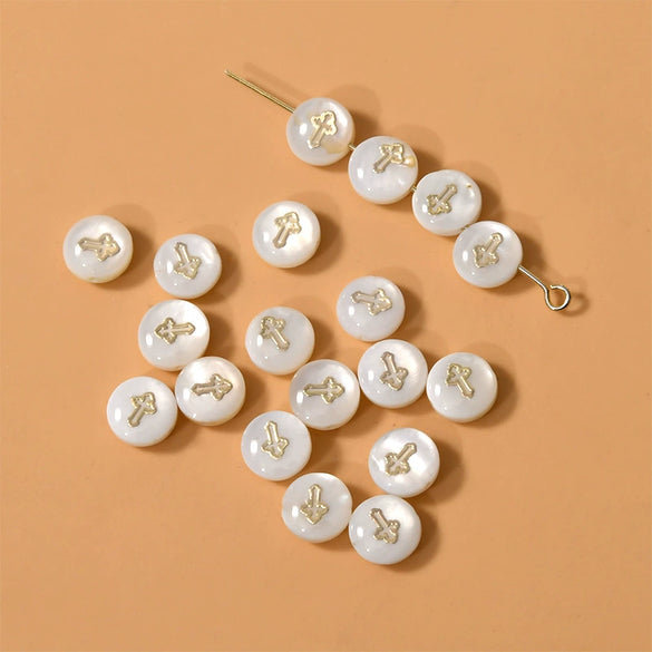 Ceramics Freshwater Shell Doublesided Goldplated Floret Butterfly Moon Star Round Dripping Glue Jewelry Accessories