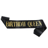 Ceremonial Belt Satin Bronzing Black Gold For Birthday Party
