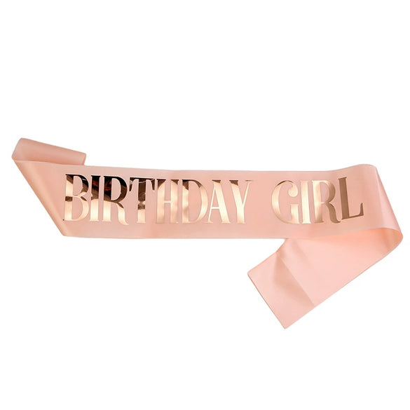 Ceremonial Belt Satin Bronzing Black Gold For Birthday Party
