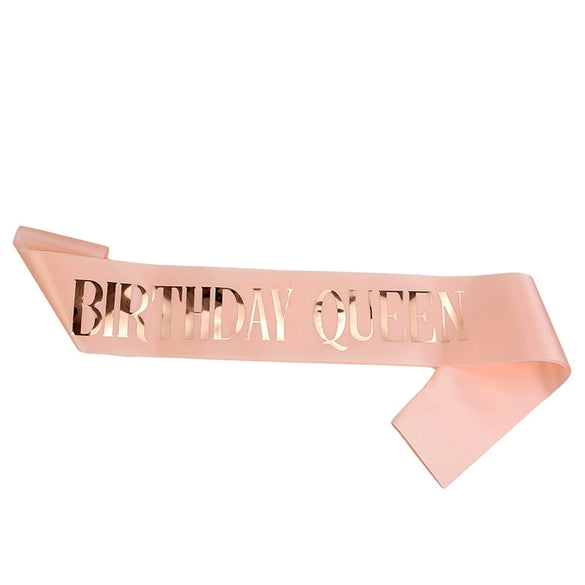 Ceremonial Belt Satin Bronzing Black Gold For Birthday Party